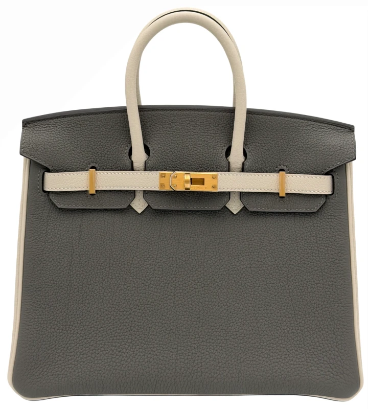 Hermès BIRKIN 25 HSS  TOGO GRIS AGATE/NATA GHW B25TGN 1