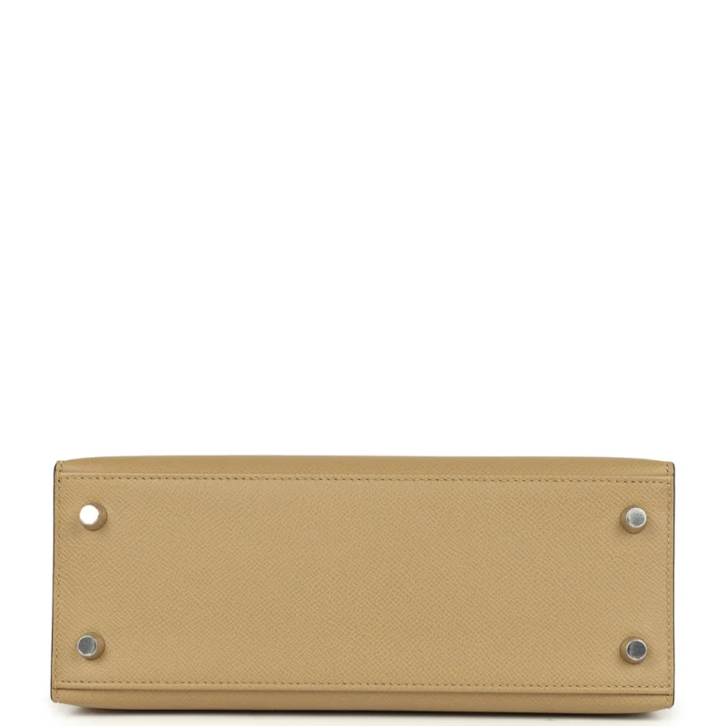 Hermès KELLY SELLIER 25 VEAU EPSOM POUSSIERE ELECTRUM HARDWARE K25EP 6