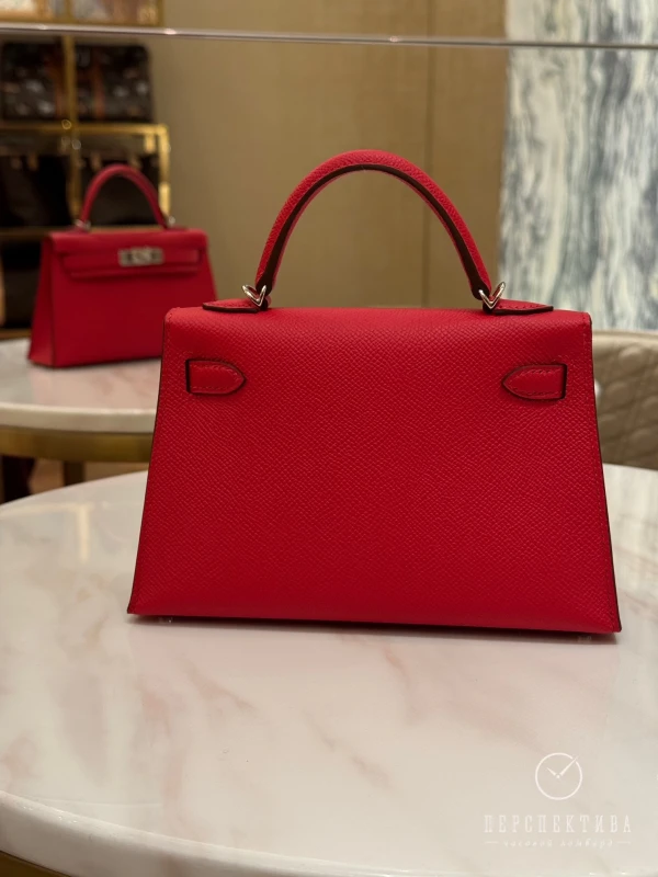 Hermès Kelly Sellier Mini Veau Epsom 05 Rouge Radieux H071302CK 3