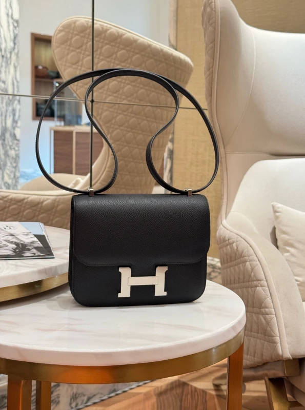 Hermès SAC CONSTANCE MINI MIROIR VEAU EPSOM NOIR H083905CK 2