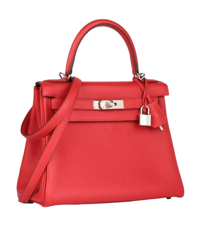 Hermès SAC KELLY RETOURNE 25 VEAU CHERI ROUGE RADIEUX K25VSR 3