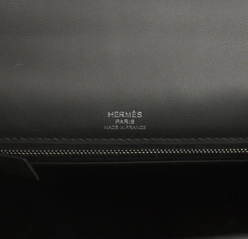 Hermès Kelly 25 T&C Toile/Veau Swift Ecru-Noir/Noir H082736CK 6