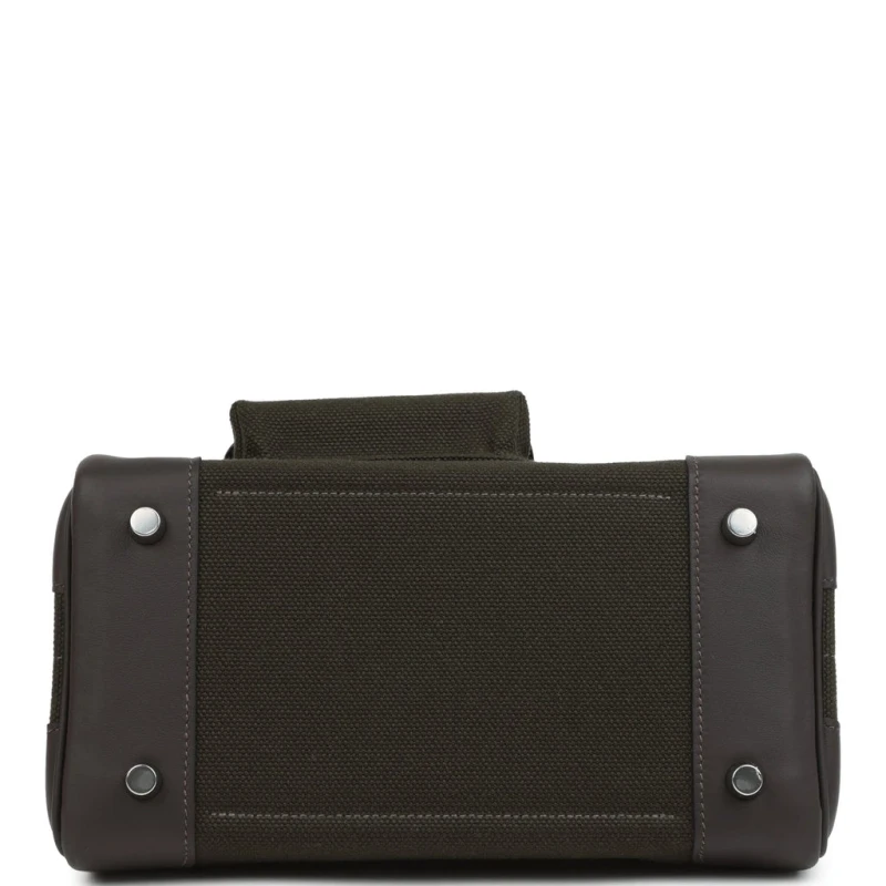 Hermès BIRKIN 25 CARGO DARK BRONZE TOILE GOELAND AND EBENE SWIFT PHW B25cargo 5