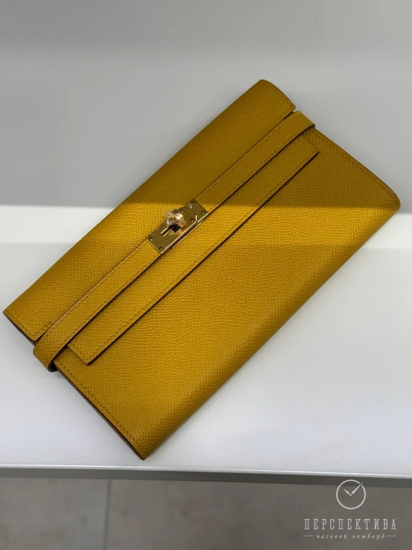 Hermès Kelly Long Wallet Jaune Ambre Epsom Gold Hardware KLWJA 9