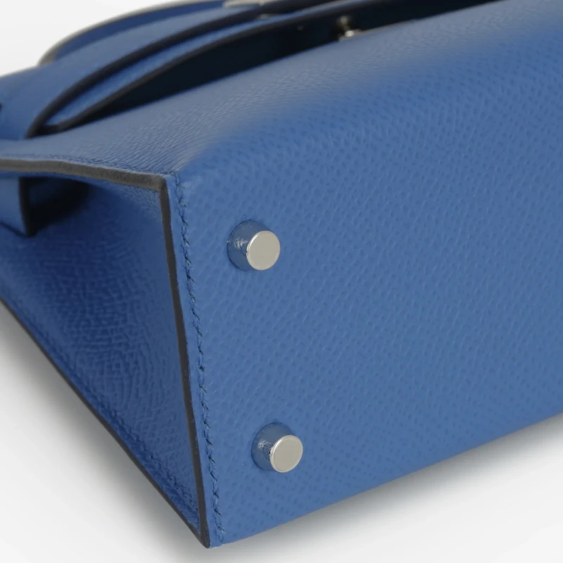 Hermès KELLY II SELLIER MINI 20 VEAU EPSOM BLEU ZELLIGE K20EBZ 5