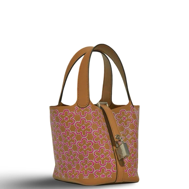 Hermès PICOTIN MICRO 14 VEAU SWIFT LUCKY DAISY PHW P14LD