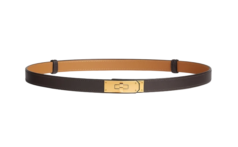 Hermès Kelly 18 belt Ebène Hunter cowhide YGP H081775CC46 1