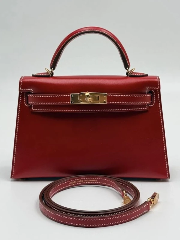 Hermès KELLY MINI 20 VEAU BOX ROUGE PIMENT GHW K20BRP 3
