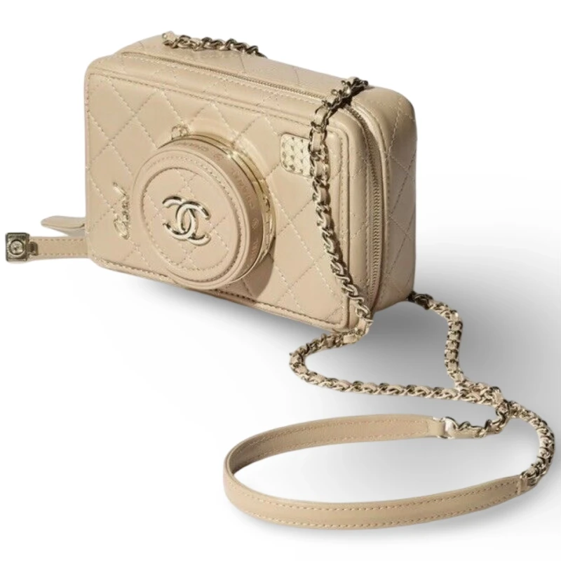 CHANEL BEIGE CAMERA BAG