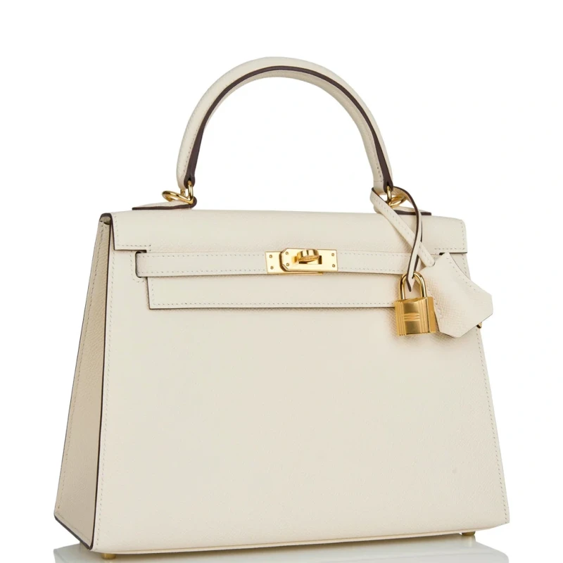 Hermès KELLY 25 VEAU EPSOM NATA GHW K25EN 2