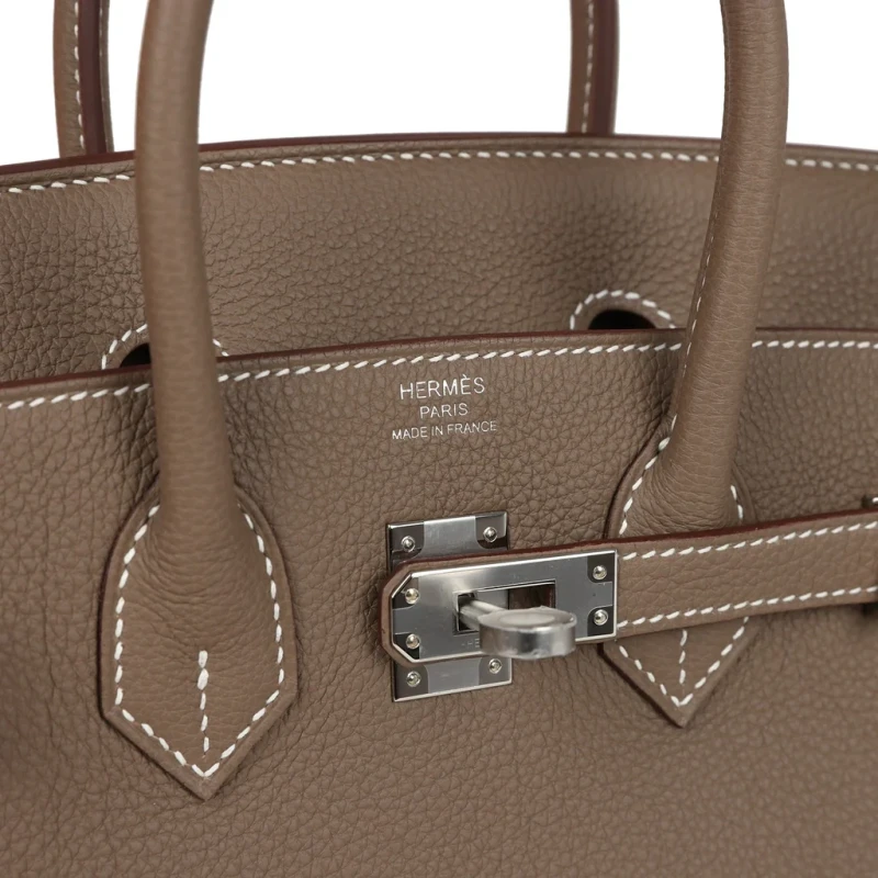 Hermès BIRKIN 25 VEAU TOGO ETOUPE PHW B25TE 6