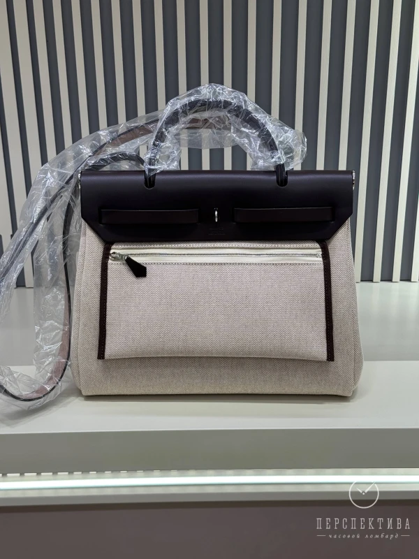 Hermès Herbag Zip 31 hobnailed bag ébène / écru / beige H085131CKAB 7