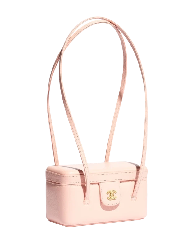 Long Vanity with Leather Strap Light Pink