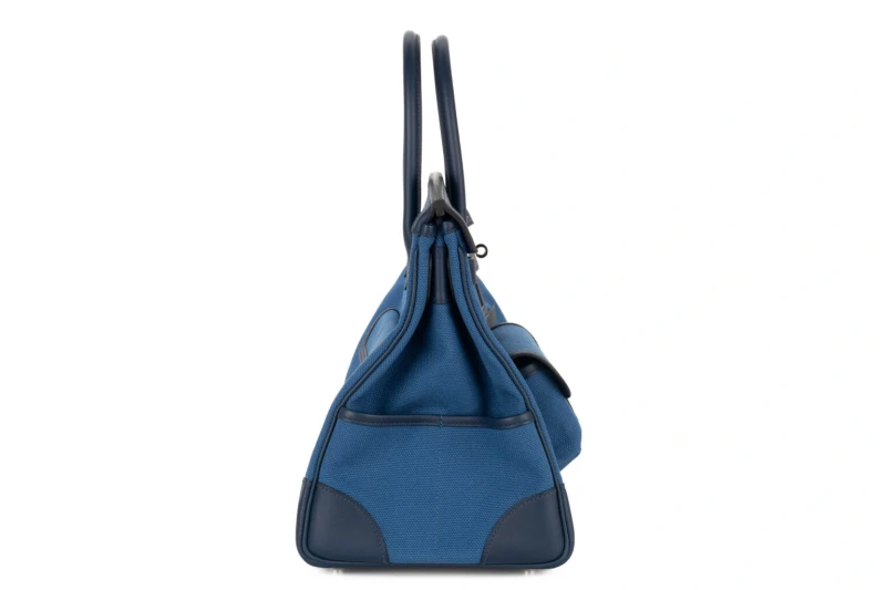 Hermès BIRKIN 35 CARGO VEAU SWIFT/CANVAS  BLEU NAVY/BLEU EGEE PHW B35CARGO 5