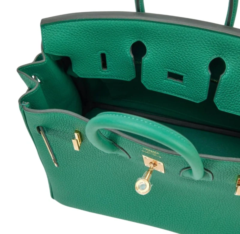 Hermès BIRKIN 25 VEAU TOGO VERT VERTIGO GHW H041344CCU4 7