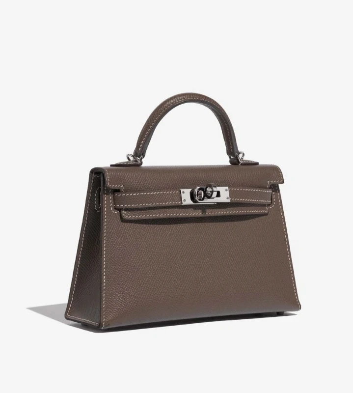 Hermès KELLY SELLIER 20 VEAU EPSOM  ETOUPE PHW K20EE 4