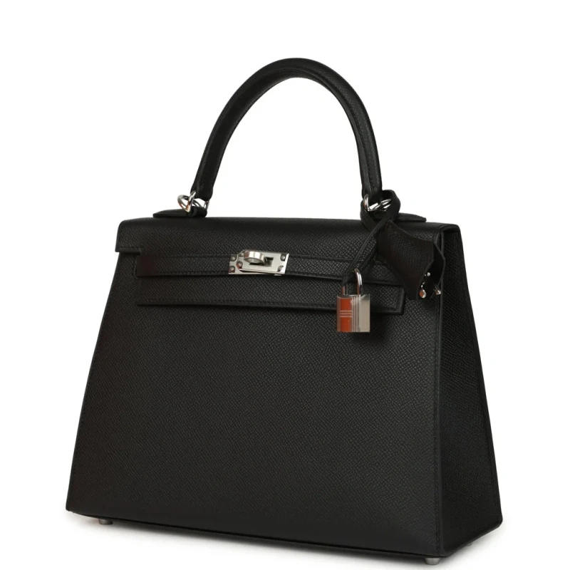 Hermès KELLY SELLIER 25 VEAU EPSOM NOIR PHW K25EN 4