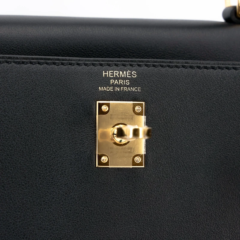 Hermès KELLY 25 VEAU CHERI NOIR GHW K25CN 7