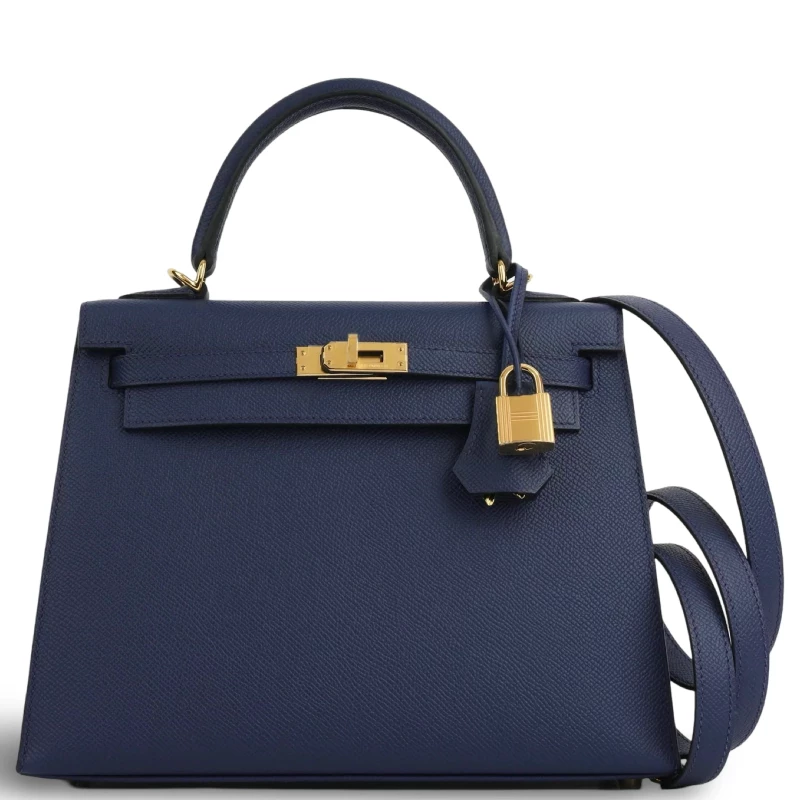 KELLY 25 EPSOM BLEU NAVY GHW