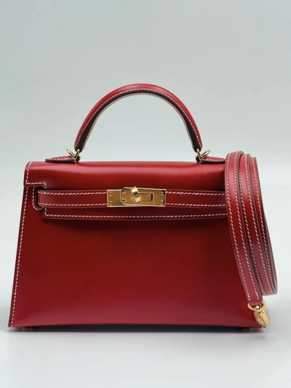 Hermès KELLY MINI 20 VEAU BOX ROUGE PIMENT GHW K20BRP 2