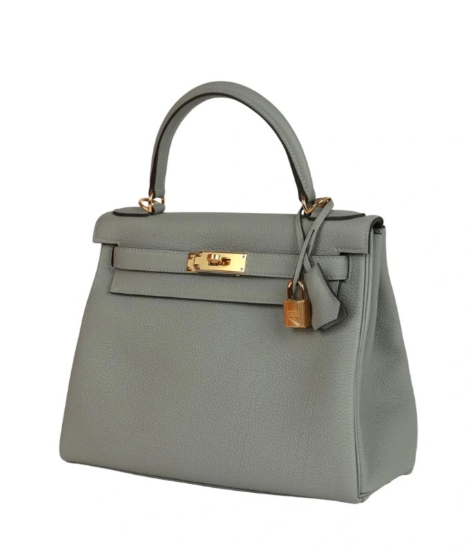 Hermès KELLY II RETOURNE 28 VEAU TOGO GRIS MOUETTE GHW H027630CC 4