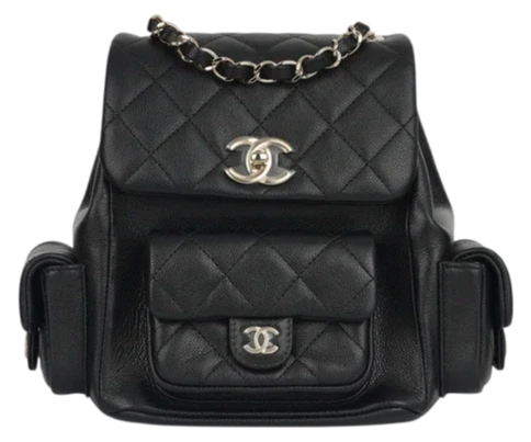 CAVIAR SKIN BLACK DUMA BACKPACK