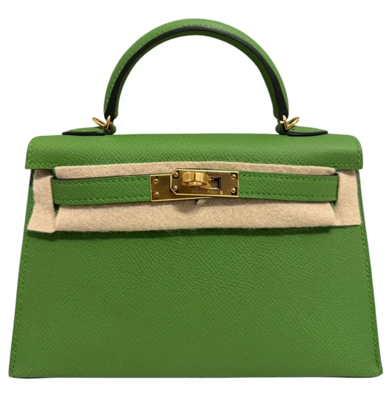 KELLY 20 MINI VEAU EPSOM VERT YUCCA