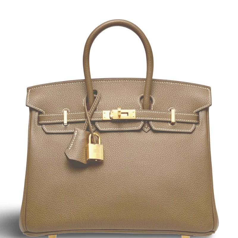 BIRKIN 25 VEAU TOGO ETOUPE GHW