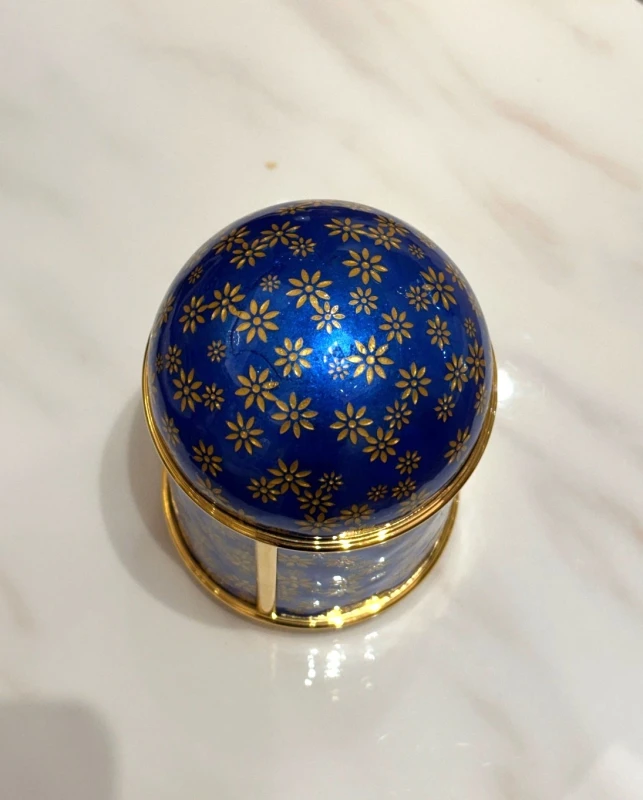 Patek Philippe Patek Philippe “Flowers on a blue graund” Enamel Table Clock Flowers 2