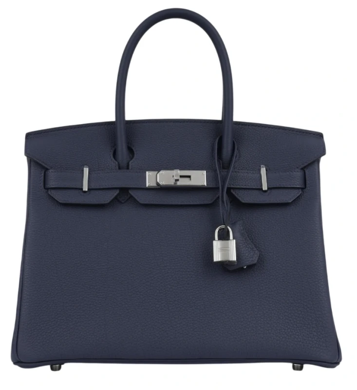 BIRKIN 30 VEAU TOGO BLEU NAVY PHW