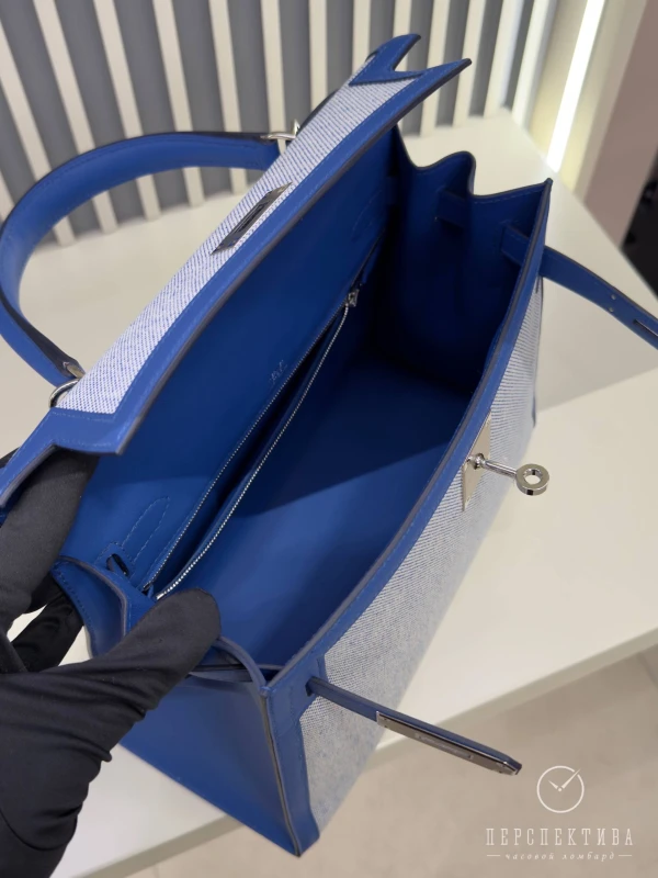 Hermès KELLY 28 VEAU SWIFT/TOILE PHW K28TSB 6