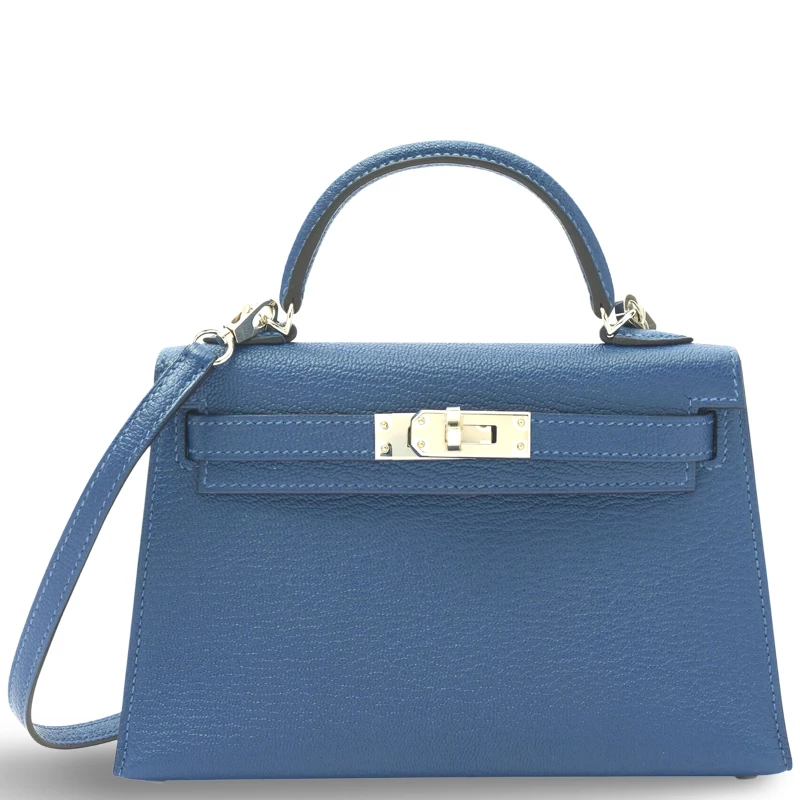 Hermes KELLY 20 VERSO CHEVRE DEEP BLEU BLEU IZMIR PHW K20BD