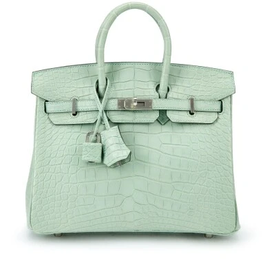 BIRKIN 25 ALLIGATOR MATTE VERT D'EAU GHW