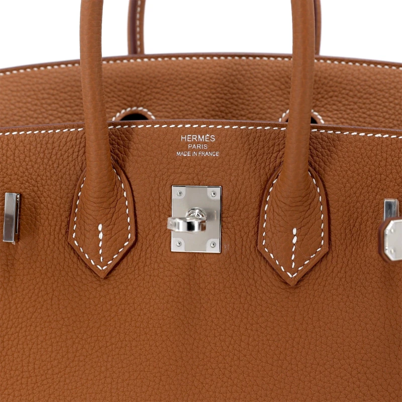 Hermès BIRKIN 25 TOGO GOLD PHW B25TG 8