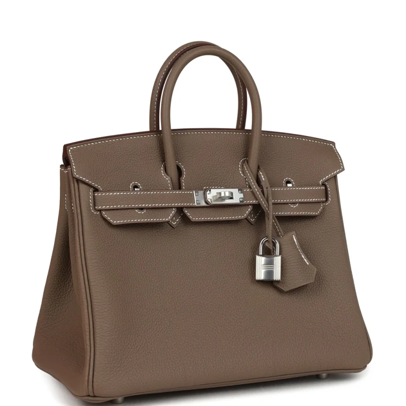 Hermès BIRKIN 25 VEAU TOGO ETOUPE PHW B25TE 2