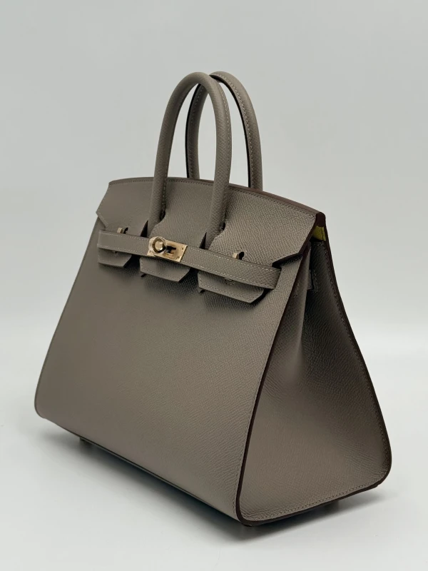 Hermès BIRKIN SELLIER 25 VEAU EPSOM GRIS ASPHALT PBHW B25EGA 3