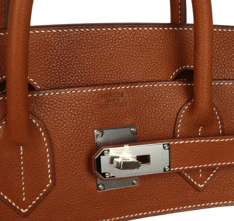 Hermès Birkin HAC 40 Fauve Barenia and Ficelle Toile H PHW 084509CKAA 7