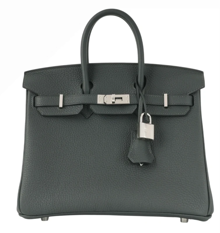 Hermès BIRKIN 25 VEAU TOGO NEW VERT FONCE PHW B25TNVF 1