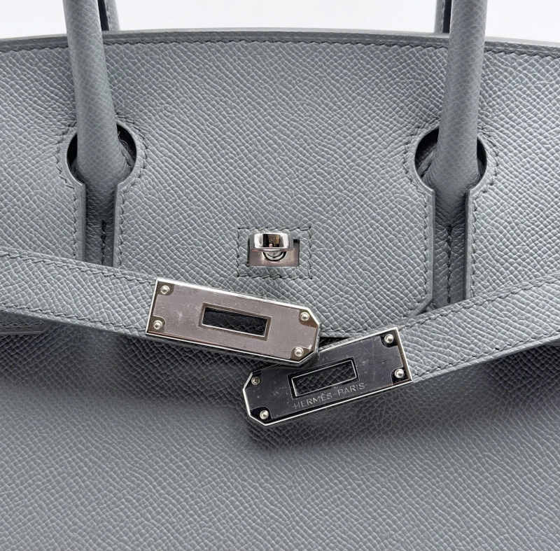 Hermès BIRKIN 30 VEAU EPSOM CIEL PHW B30EC 7