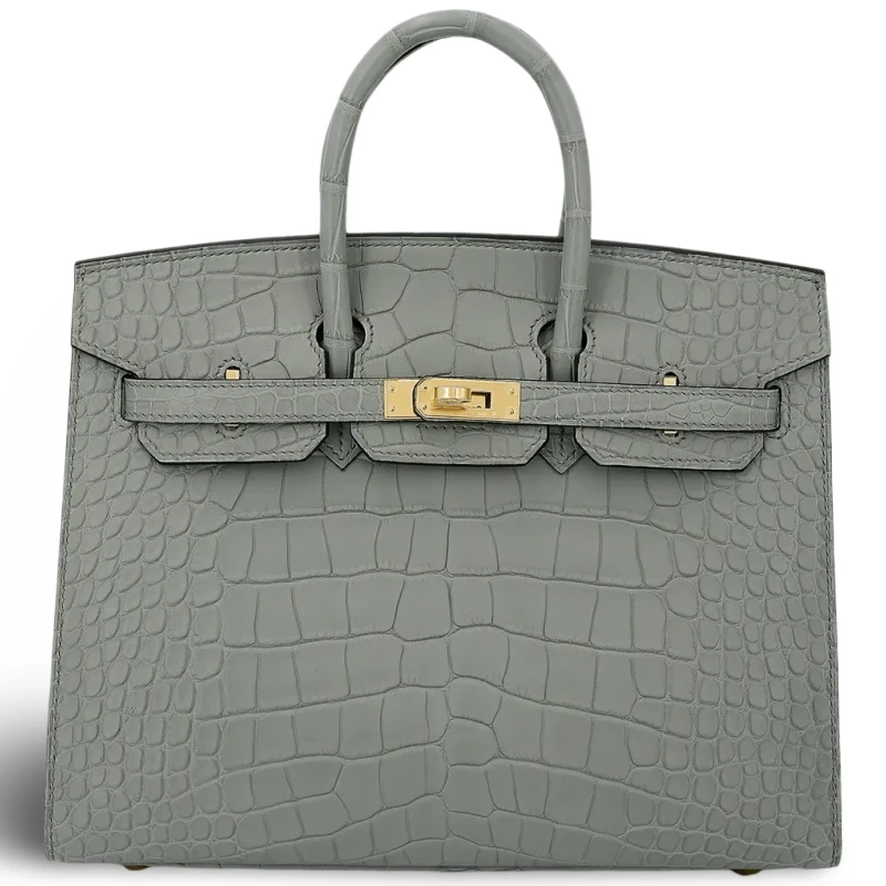 BIRKIN 25 ALLIGATOR MATTE GRIS CIMENT GHW