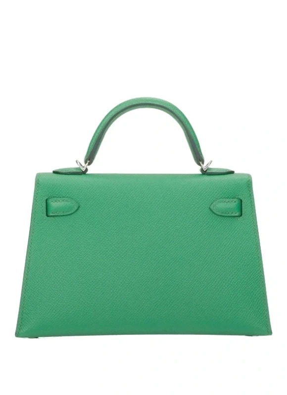 Hermès KELLY II SELLIER MINI VERSO VEAU EPSOM AE CACTUS/PAILLE PHW H071962CKAE 4
