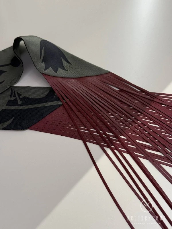 Hermès Bouquet Final leather fringe Twilly H064317S 02 2