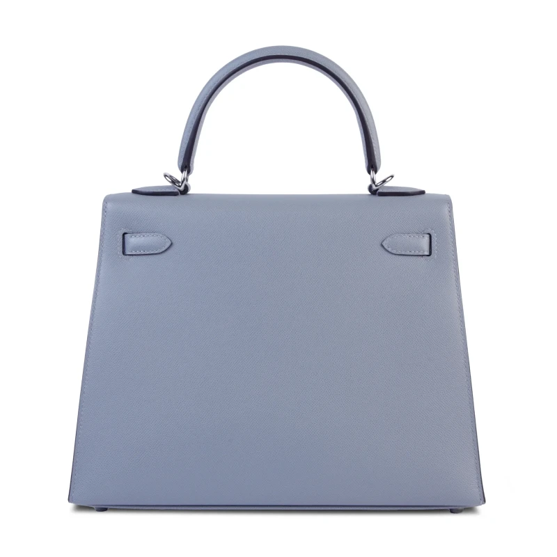 Hermès KELLY SELLIER 25 EPSOM GRIS PLATINE ELECTRUM HARDWARE K25EGP 3