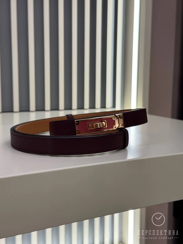Hermès Kelly Splas'H 18 belt bordeaux / rose azalée H011751UDAD 3