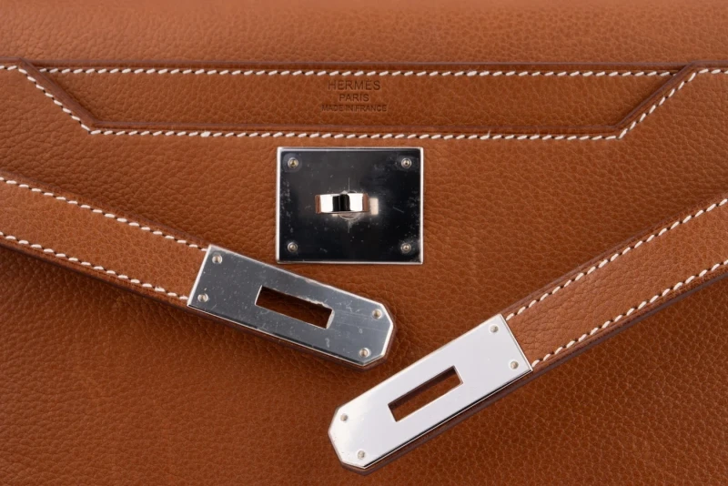 Hermès KELLY DEPECHES 25 VEAU BARENIA GOLD PHW KDBG 9