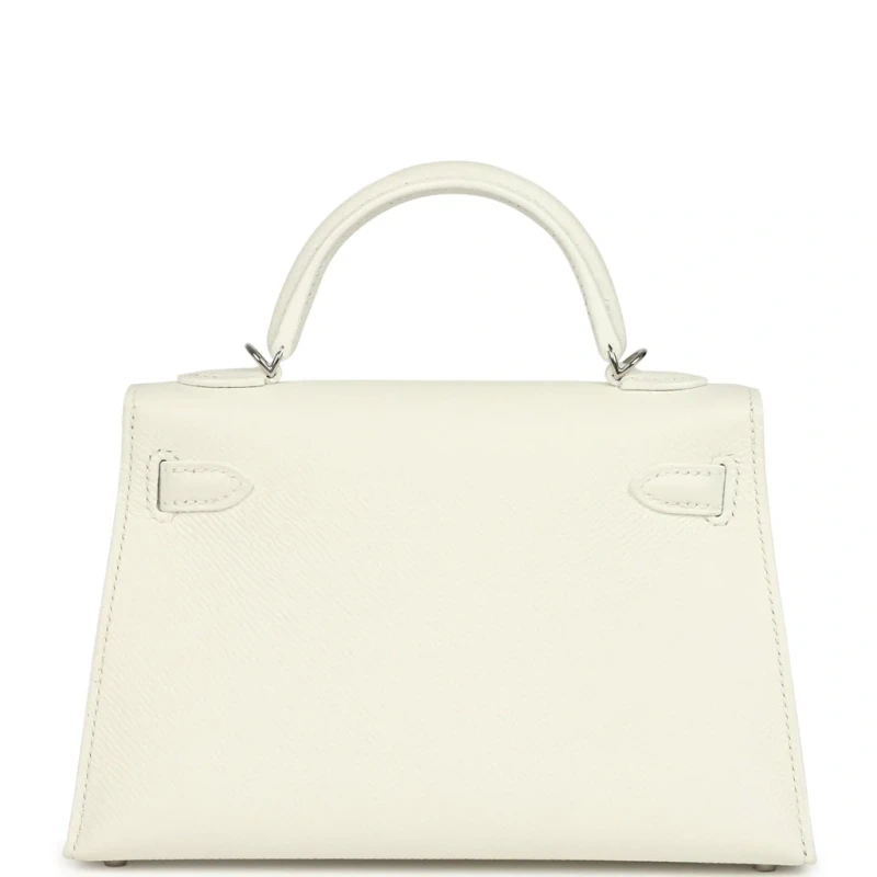 Hermès KELLY 20 MINI VEAU EPSOM NEW WHITE PHW K20ENW 3