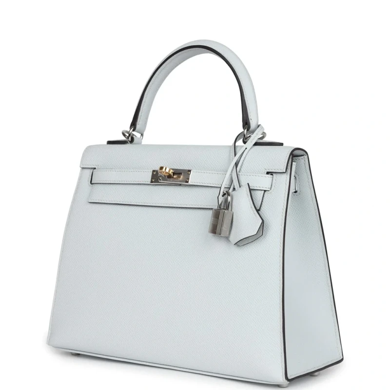 Hermès KELLY 25 SELLIER EPSOM GRIS PLATINE ELECTRUM HARDWARE K25EGP 3