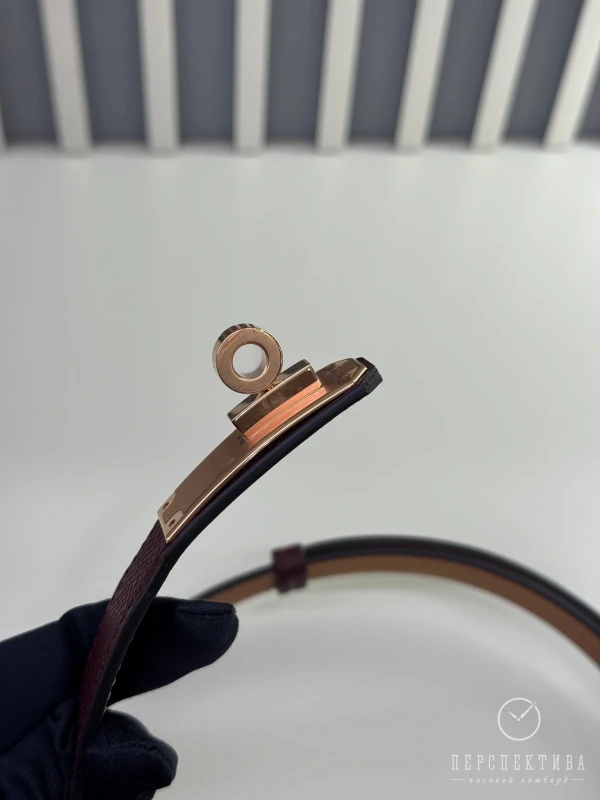 Hermès Kelly Splas'H 18 belt bordeaux / rose azalée H011751UDAD 8