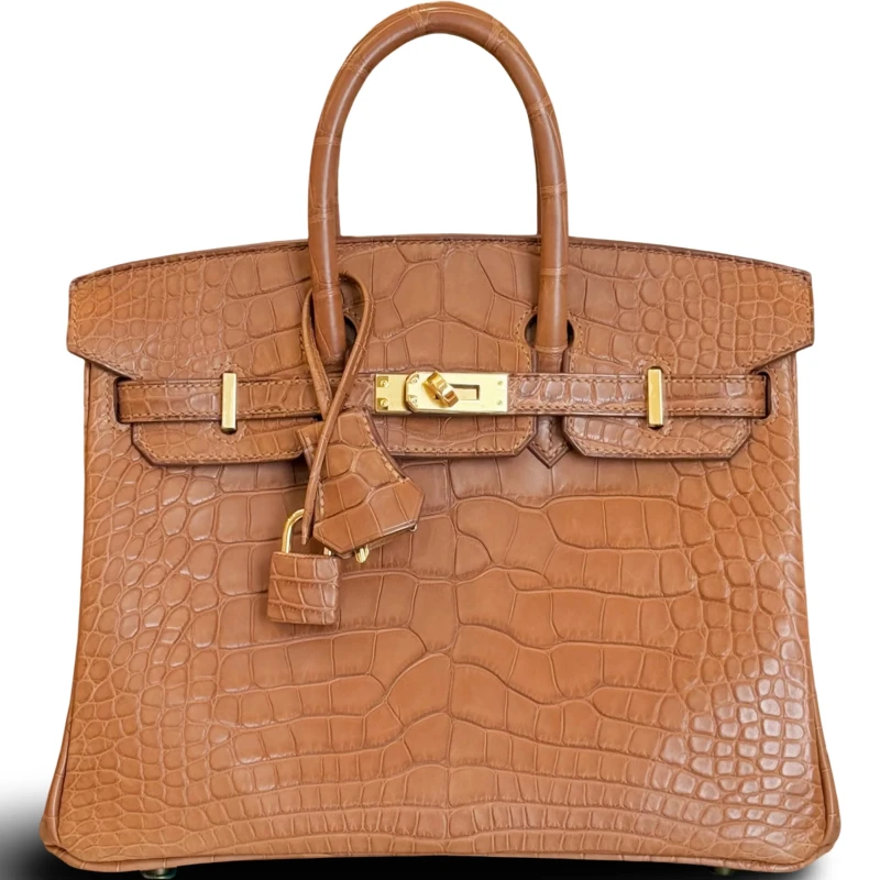BIRKIN 25 ALLIGATOR MATTE GOLD GHW