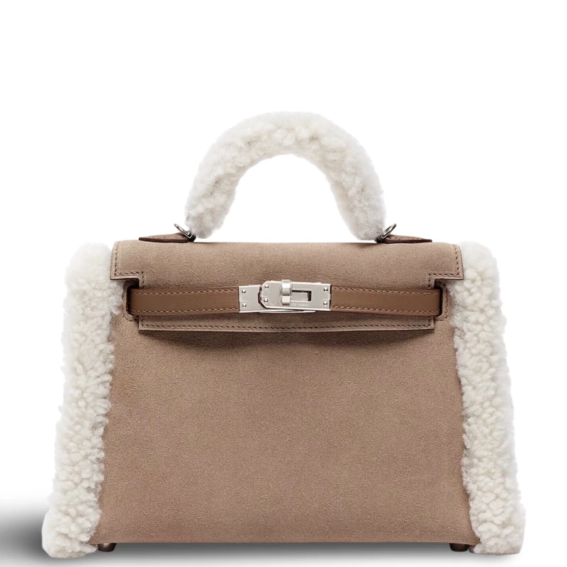 Hermès KELLY 20 TEDDY SHEARLING VEAU SWIFT ETOUPEPHW K20TEDDY